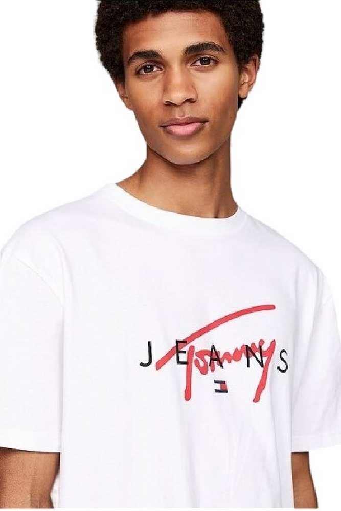 TOMMY HILFIGER REG SIGNATURE TWIST TEE T-SHIRT ΜΠΛΟΥΖΑ ΑΝΔΡΙΚΗ WHITE