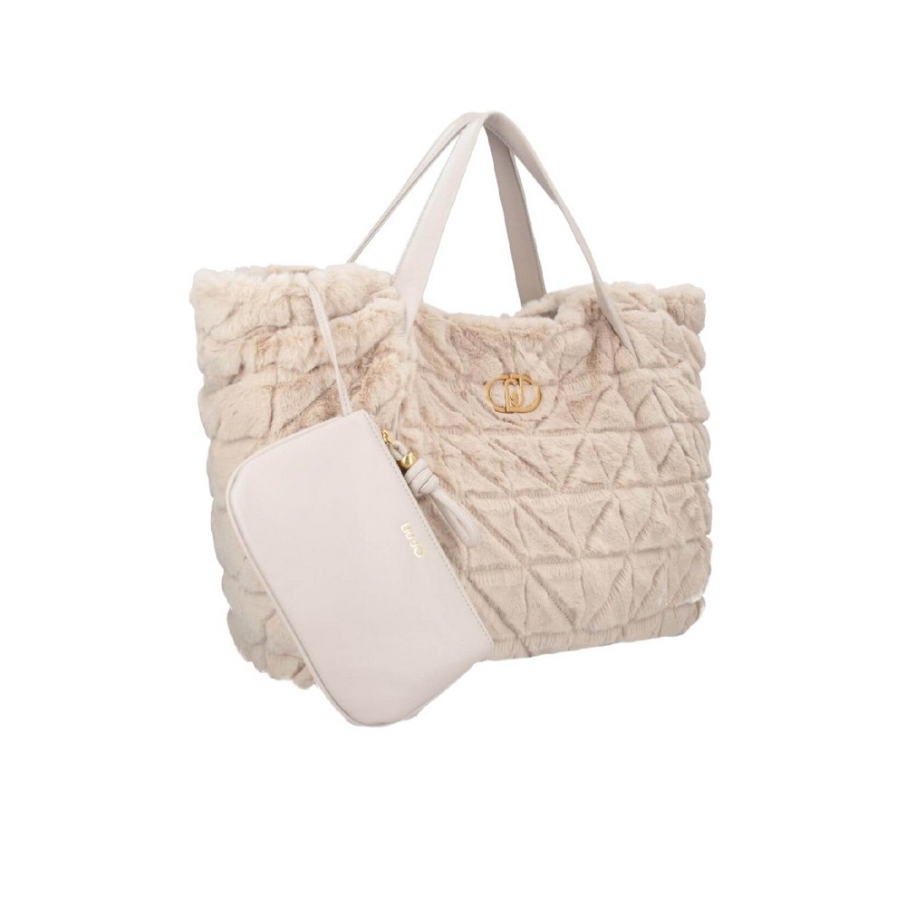 LIU JO CROMITE MIN OF 2 L TOTE AF4313E0305 ΤΣΑΝΤΑ ΓΥΝΑΙΚΕΙΟ BEIGE