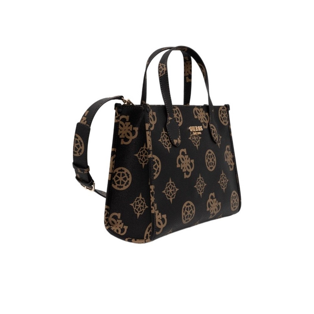 GUESS SILVANA 2 COMP TOTE ΤΣΑΝΤΑ ΓΥΝΑΙΚΕΙΑ MOCHA