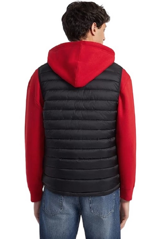 GUESS JEANS HOODED PUFFER VEST ΓΙΛΕΚΟ ΜΠΟΥΦΑΝ ΑΝΔΡΙΚΟ BLACK