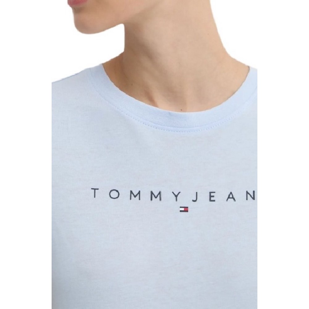 TOMMY JEANS SLIM LINEAR TEE EXT T-SHIRT ΜΠΛΟΥΖΑ ΓΥΝΑΙΚΕΙΑ CIEL