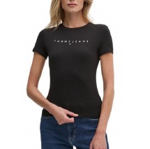 TOMMY JEANS SLIM LINEAR TEE EXT T-SHIRT ΜΠΛΟΥΖΑ ΓΥΝΑΙΚΕΙΑ BLACK