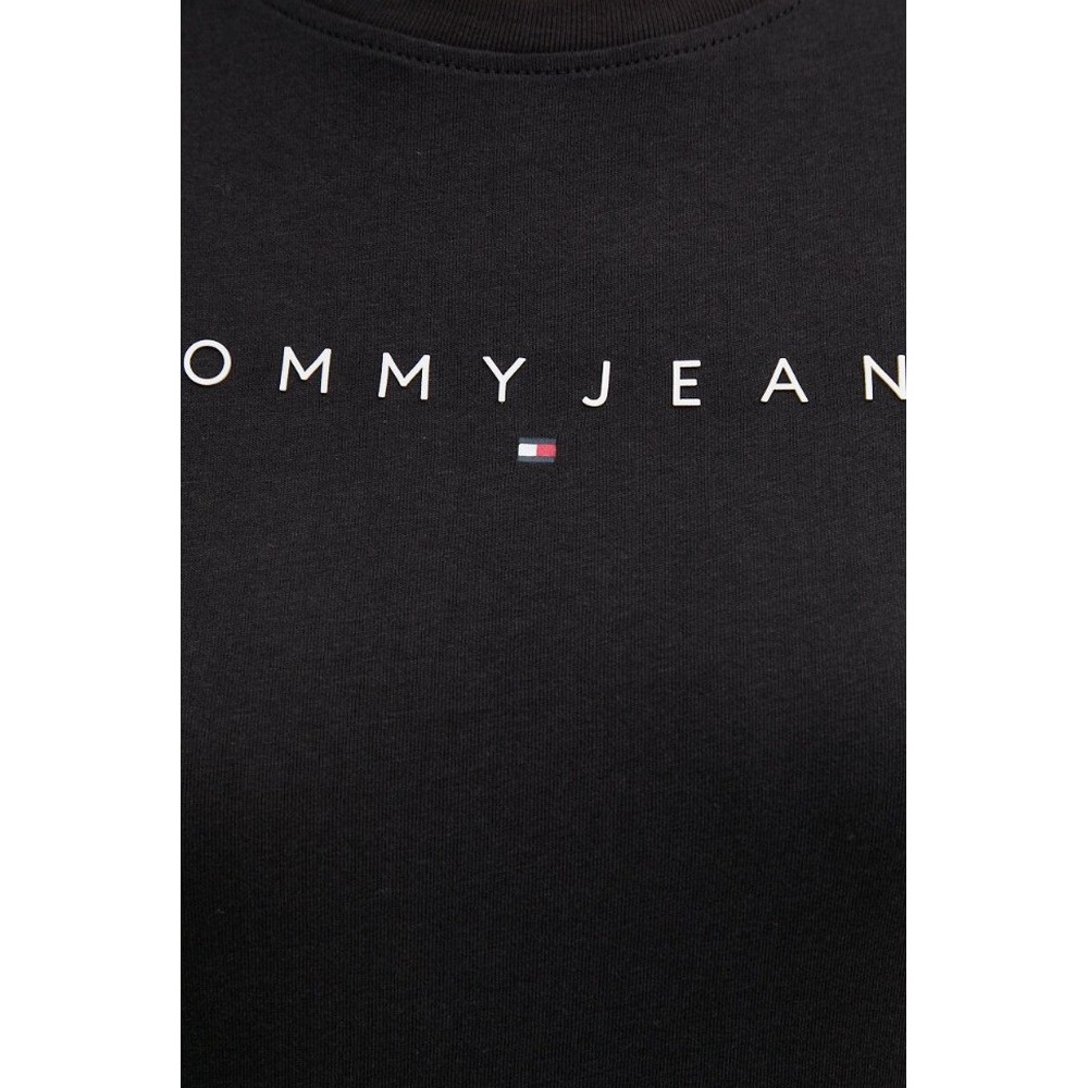 TOMMY JEANS SLIM LINEAR TEE EXT T-SHIRT ΜΠΛΟΥΖΑ ΓΥΝΑΙΚΕΙΑ BLACK