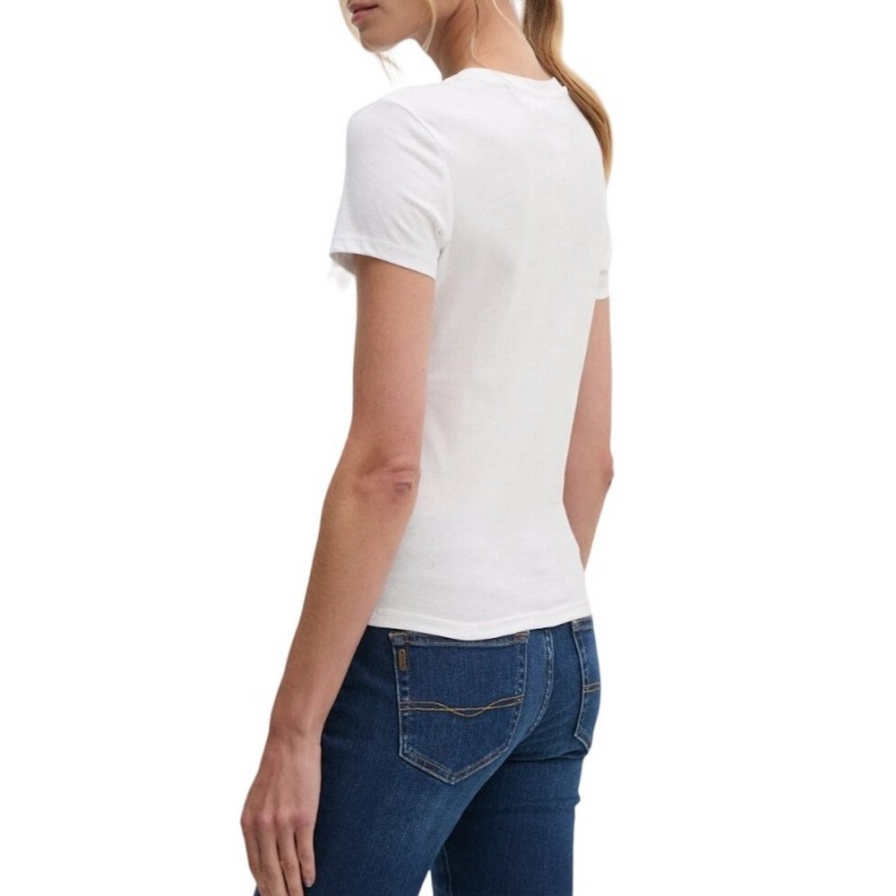 TOMMY JEANS SLIM LINEAR TEE EXT T-SHIRT ΜΠΛΟΥΖΑ ΓΥΝΑΙΚΕΙΑ WHITE