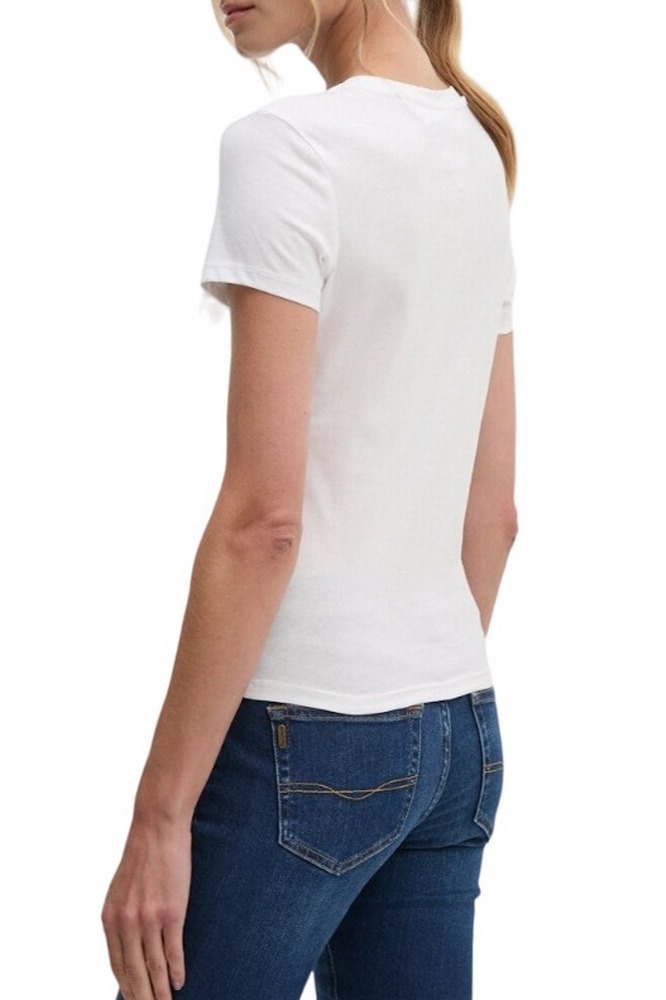 TOMMY JEANS SLIM LINEAR TEE EXT T-SHIRT ΜΠΛΟΥΖΑ ΓΥΝΑΙΚΕΙΑ WHITE