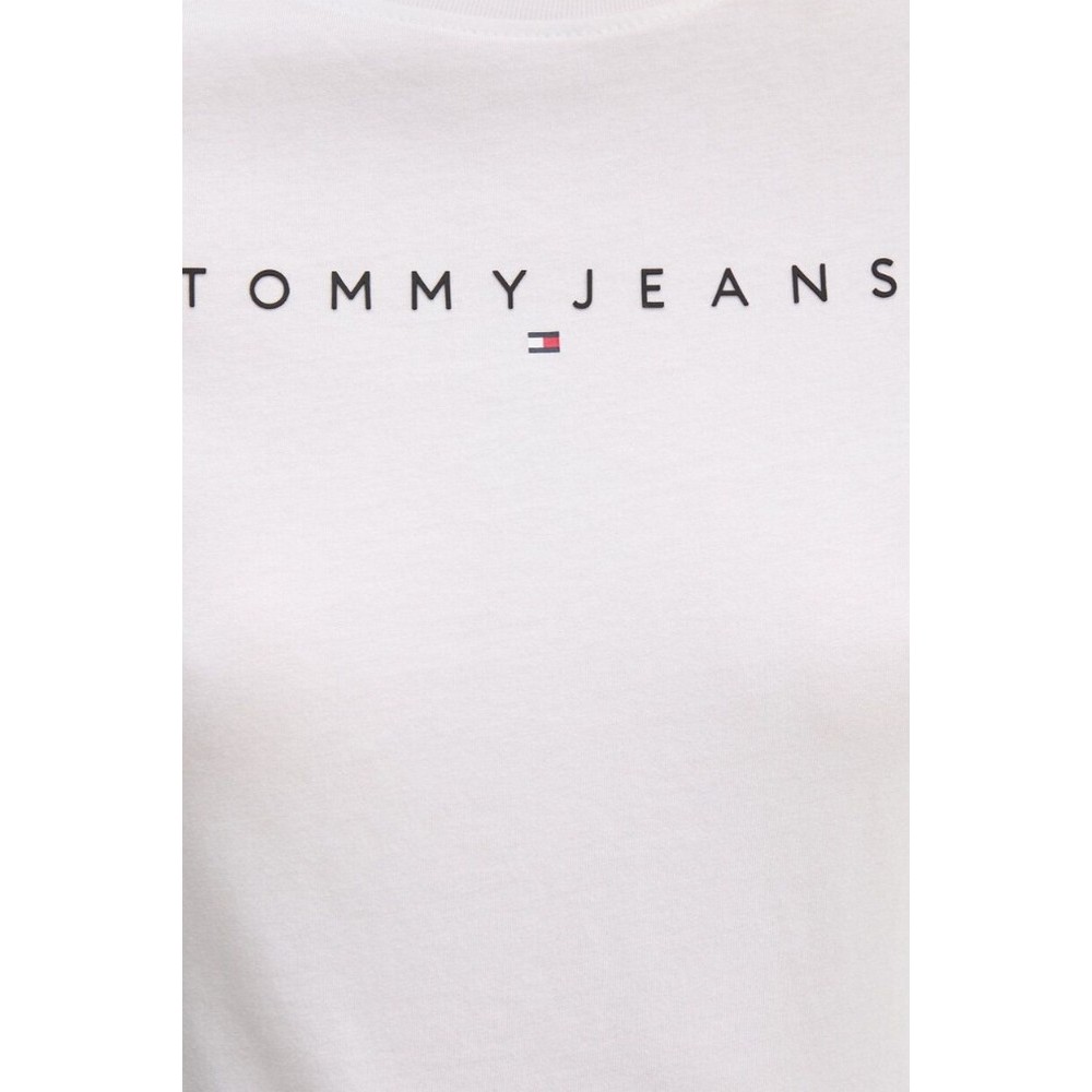 TOMMY JEANS SLIM LINEAR TEE EXT T-SHIRT ΜΠΛΟΥΖΑ ΓΥΝΑΙΚΕΙΑ WHITE