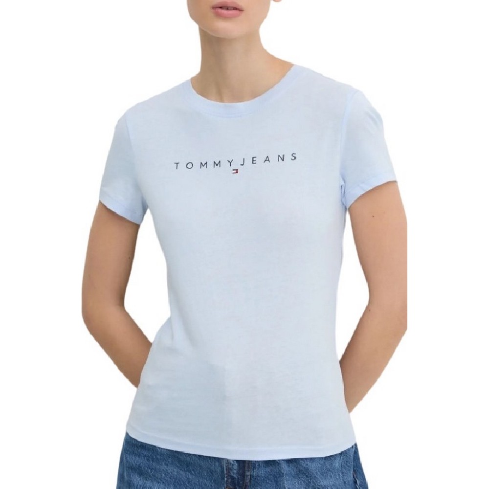 TOMMY JEANS SLIM LINEAR TEE EXT T-SHIRT ΜΠΛΟΥΖΑ ΓΥΝΑΙΚΕΙΑ CIEL