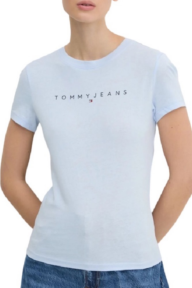 TOMMY JEANS SLIM LINEAR TEE EXT T-SHIRT ΜΠΛΟΥΖΑ ΓΥΝΑΙΚΕΙΑ CIEL