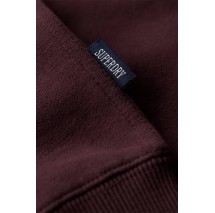 SUPERDRY D1 OVIN ESSENTIAL LOGO HENLEY ΦΟΥΤΕΡ ΜΠΛΟΥΖΑ ΑΝΔΡΙΚΗ BURGUNDY