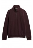 SUPERDRY D1 OVIN ESSENTIAL LOGO HENLEY ΦΟΥΤΕΡ ΜΠΛΟΥΖΑ ΑΝΔΡΙΚΗ BURGUNDY