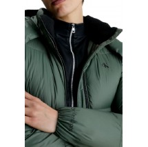 CALVIN KLEIN JEANS DOWN LONG PUFFER ΜΠΟΥΦΑΝ ΓΥΝΑΙΚΕΙΟ DARK GREEN