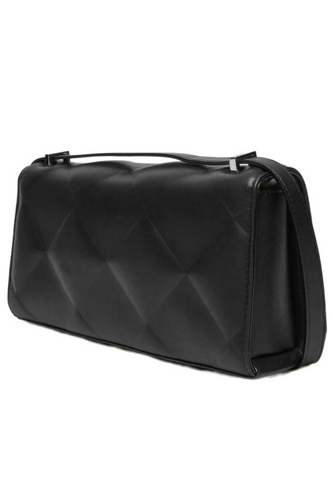 CALVIN KLEIN DIAMOND QUILT CONV SHOULDER BAG ΤΣΑΝΤΑ ΓΥΝΑΙΚΕΙΑ BLACK