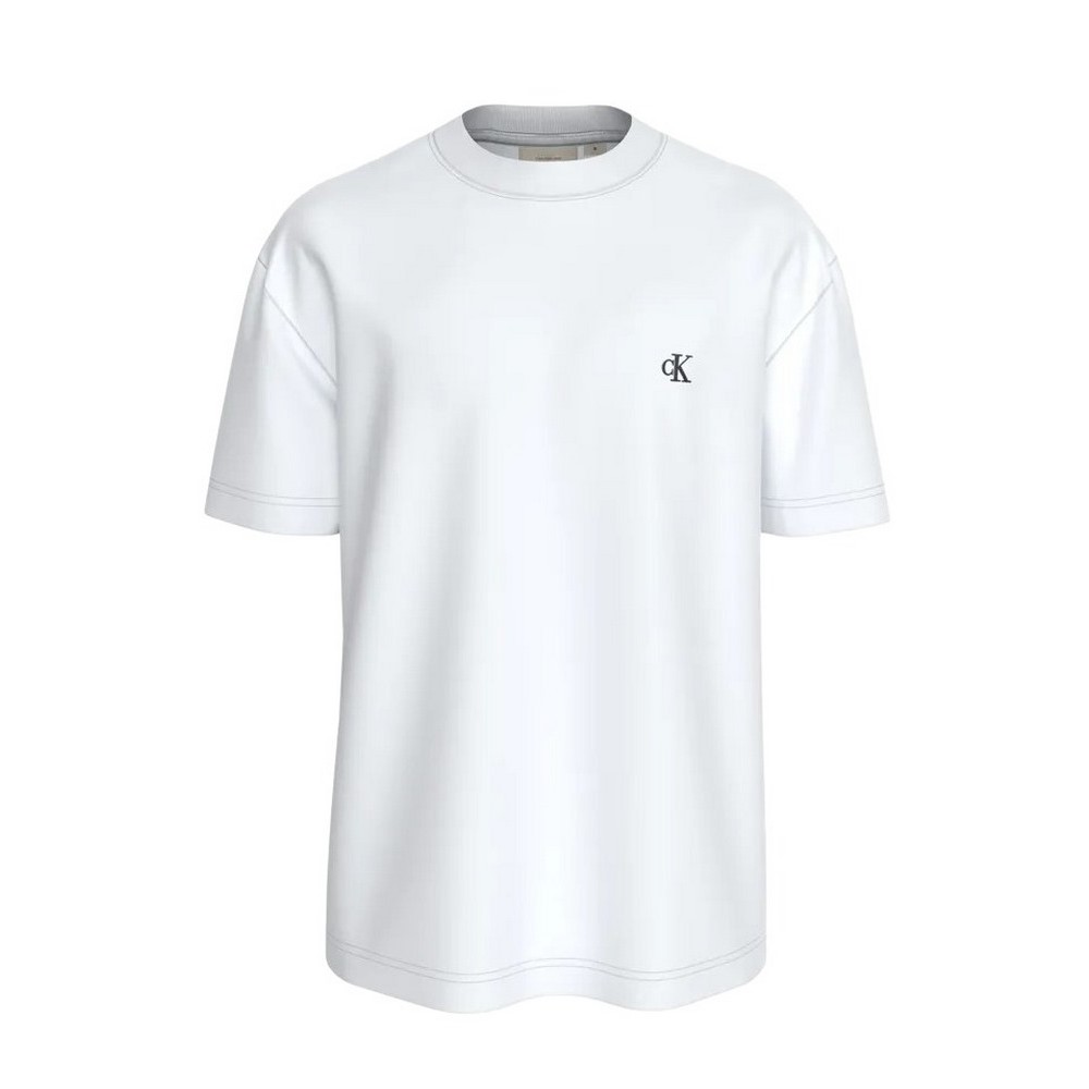 CALVIN KLEIN JEANS HEAVY REGULAR TEE T-SHIRT ΜΠΛΟΥΖΑ ΑΝΔΡΙΚΗ BRIGHT WHITE