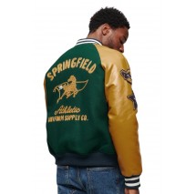 SUPERDRY D2 OVIN COLLEGE VARSITY PATCHED BOMBER ΜΠΟΥΦΑΝ ΑΝΔΡΙΚΟ GREEN