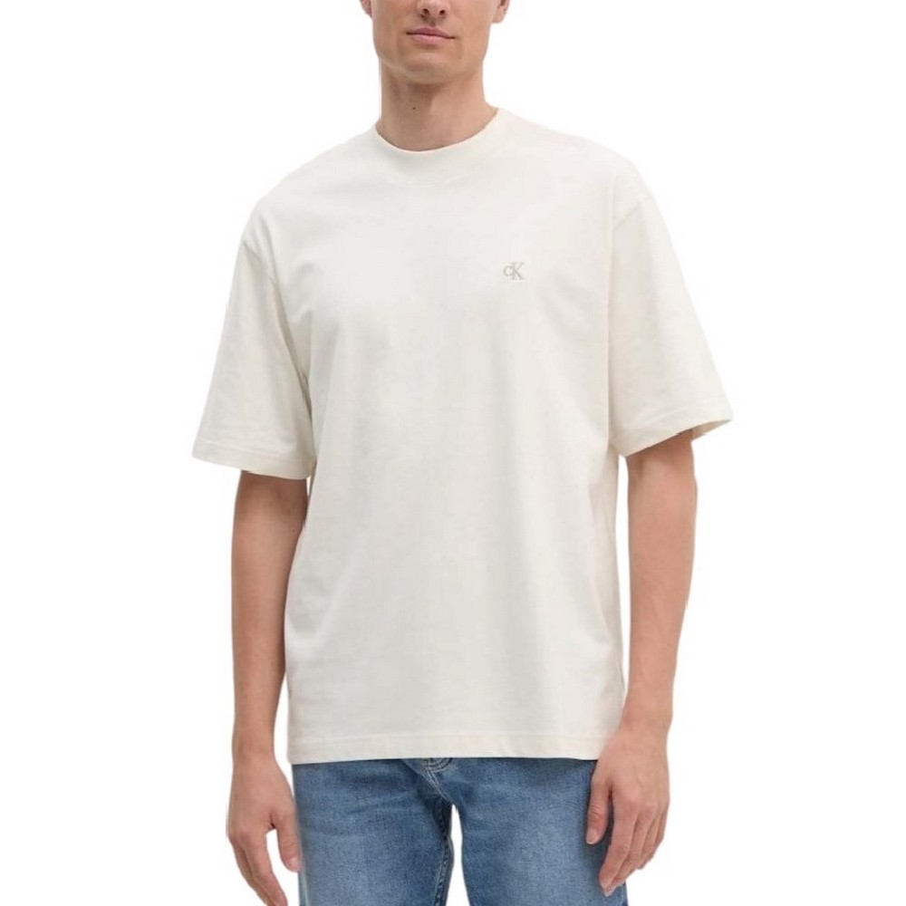 CALVIN KLEIN JEANS HEAVY RELAXED TEE T-SHIRT ΜΠΛΟΥΖΑ ΑΝΔΡΙΚΗ IVORY