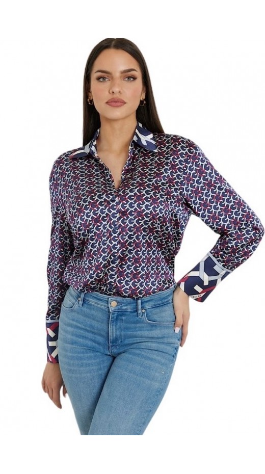 GUESS LS ALEXANDRA SHIRT ΠΟΥΚΑΜΙΣΟ ΓΥΝΑΙΚΕΙΟ MULTI