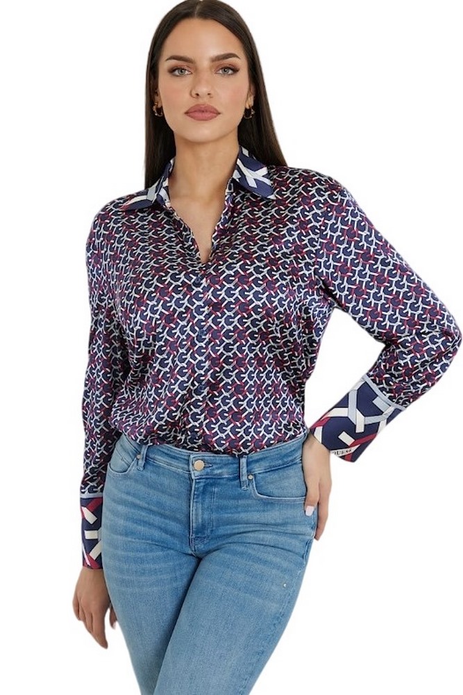 GUESS LS ALEXANDRA SHIRT ΠΟΥΚΑΜΙΣΟ ΓΥΝΑΙΚΕΙΟ MULTI