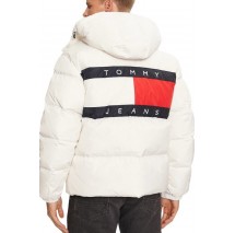 TOMMY JEANS FLAG BACK ALASKA PUFFER ΜΠΟΥΦΑΝ ΑΝΔΡΙΚΟ WHITE