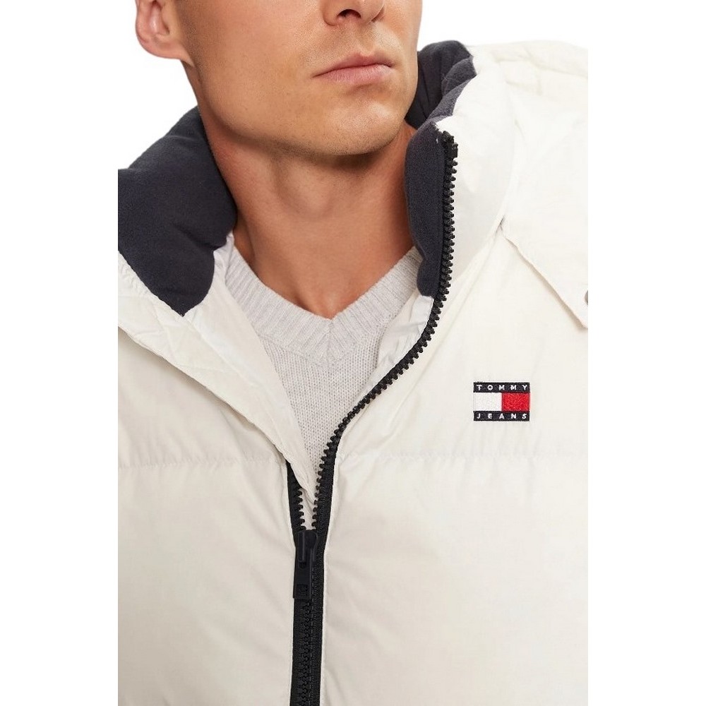 TOMMY JEANS FLAG BACK ALASKA PUFFER ΜΠΟΥΦΑΝ ΑΝΔΡΙΚΟ WHITE