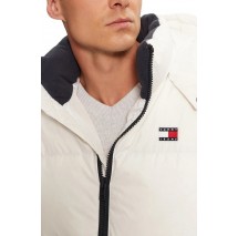 TOMMY JEANS FLAG BACK ALASKA PUFFER ΜΠΟΥΦΑΝ ΑΝΔΡΙΚΟ WHITE