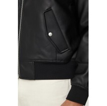 CALVIN KLEIN JEANS FAUX LEATHER BOMBER ΜΠΟΥΦΑΝ ΑΝΔΡΙΚΟ BLACK