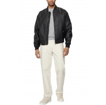 CALVIN KLEIN JEANS FAUX LEATHER BOMBER ΜΠΟΥΦΑΝ ΑΝΔΡΙΚΟ BLACK