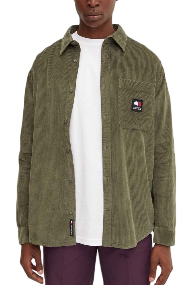 TOMMY JEANS RLX CHNKY CORDUROY SHIRT EXT ΠΟΥΚΑΜΙΣΟ ΑΝΔΡΙΚΟ GREEN