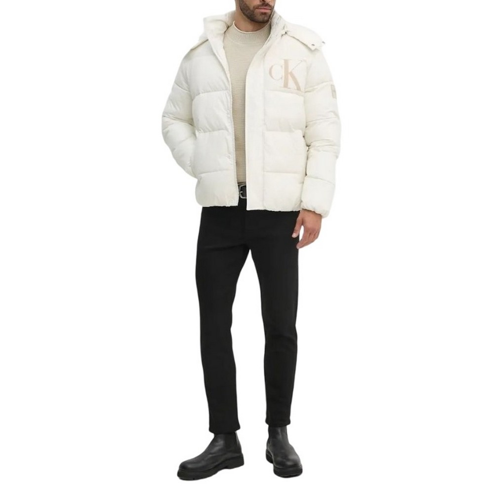 CALVIN KLEIN JEANS ESSENTIALS NON DOWN JACKET ΜΠΟΥΦΑΝ ΑΝΔΡΙΚΟ IVORY