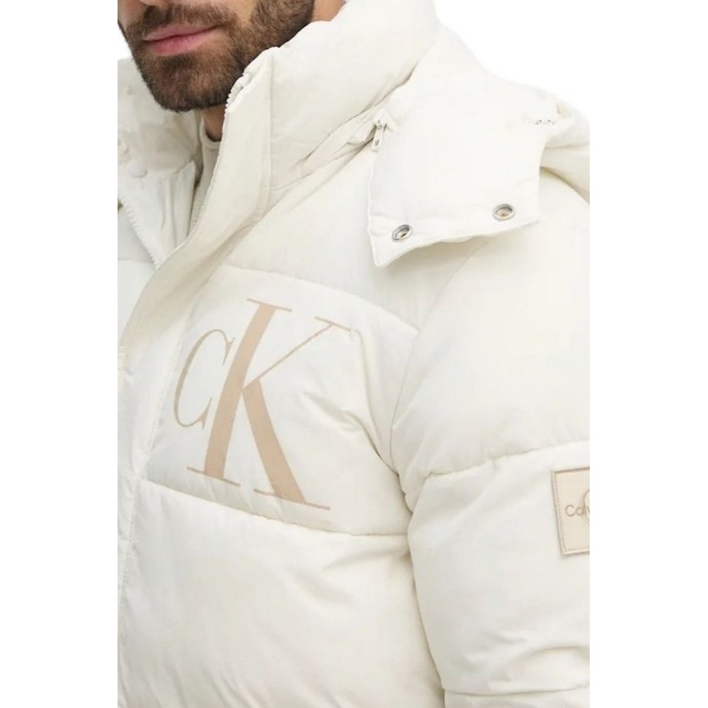 CALVIN KLEIN JEANS ESSENTIALS NON DOWN JACKET ΜΠΟΥΦΑΝ ΑΝΔΡΙΚΟ IVORY