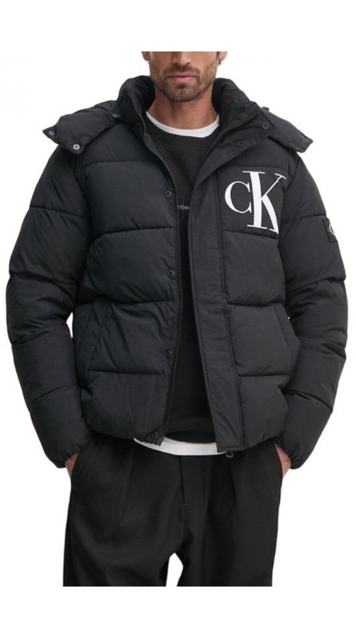 CALVIN KLEIN JEANS ESSENTIALS NON DOWN JACKET ΜΠΟΥΦΑΝ ΑΝΔΡΙΚΟ BLACK