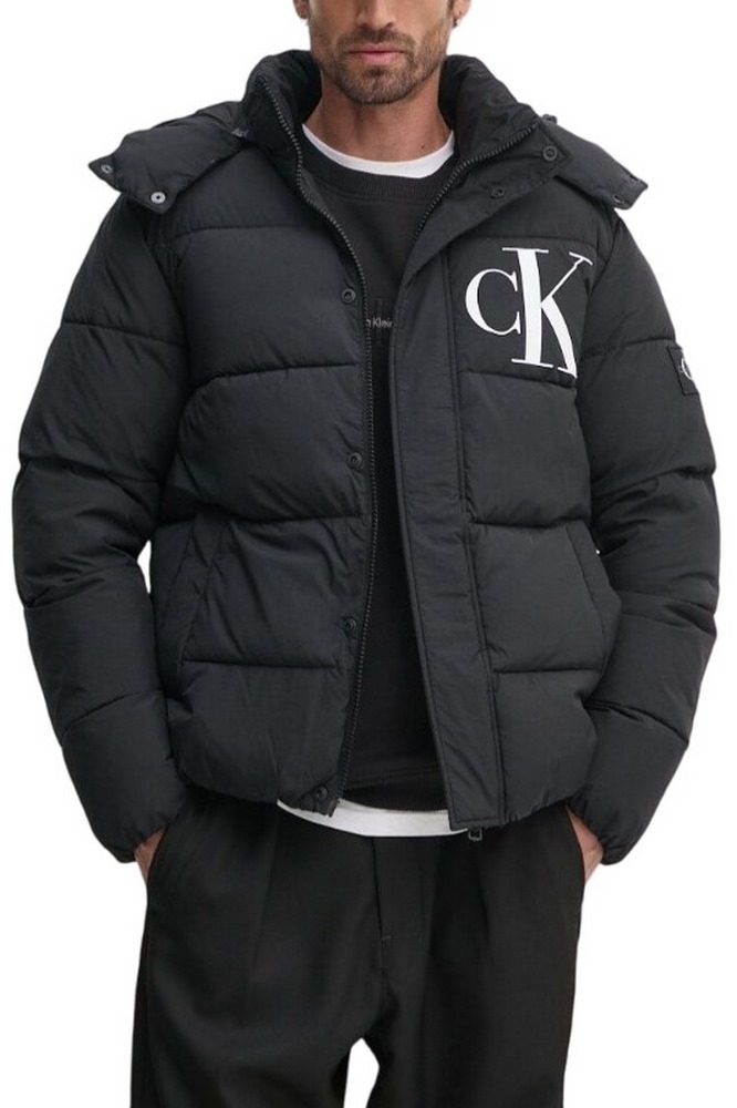 CALVIN KLEIN JEANS ESSENTIALS NON DOWN JACKET ΜΠΟΥΦΑΝ ΑΝΔΡΙΚΟ BLACK