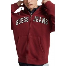 GUESS JEANS ZIP HOOD REG PATC ΖΑΚΕΤΑ ΦΟΥΤΕΡ ΑΝΔΡΙΚΗ BORDEAUX