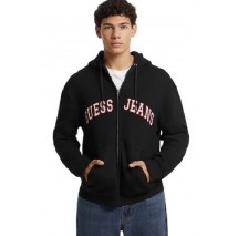 GUESS JEANS ZIP HOOD REG PATC ΖΑΚΕΤΑ ΦΟΥΤΕΡ ΑΝΔΡΙΚΗ BLACK