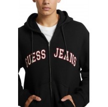 GUESS JEANS ZIP HOOD REG PATC ΖΑΚΕΤΑ ΦΟΥΤΕΡ ΑΝΔΡΙΚΗ BLACK