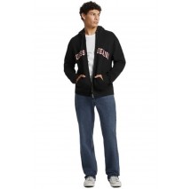 GUESS JEANS ZIP HOOD REG PATC ΖΑΚΕΤΑ ΦΟΥΤΕΡ ΑΝΔΡΙΚΗ BLACK