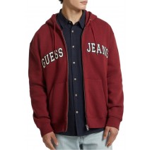 GUESS JEANS ZIP HOOD REG PATC ΖΑΚΕΤΑ ΦΟΥΤΕΡ ΑΝΔΡΙΚΗ BORDEAUX