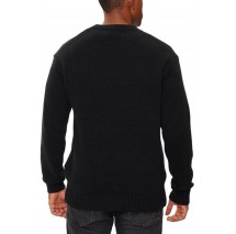 CALVIN KLEIN JEANS CHENILLE MONOLOGO SWEATER ΜΠΛΟΥΖΑ ΠΛΕΚΤΗ ΑΝΔΡΙΚΗ BLACK