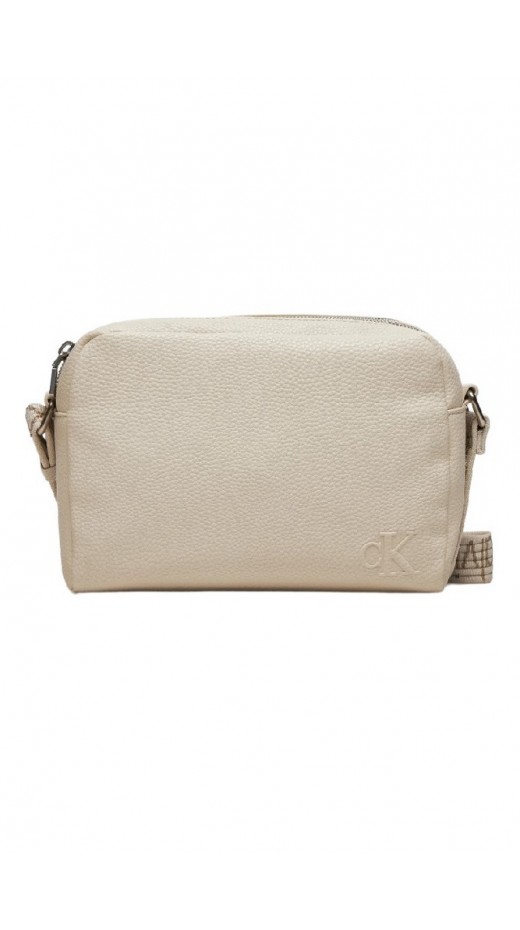 CALVIN KLEIN JEANS ULTRALIGHT DBLZIP CAMERABAG ΤΣΑΝΤΑ ΓΥΝΑΙΚΕΙΑ EGGSHELL