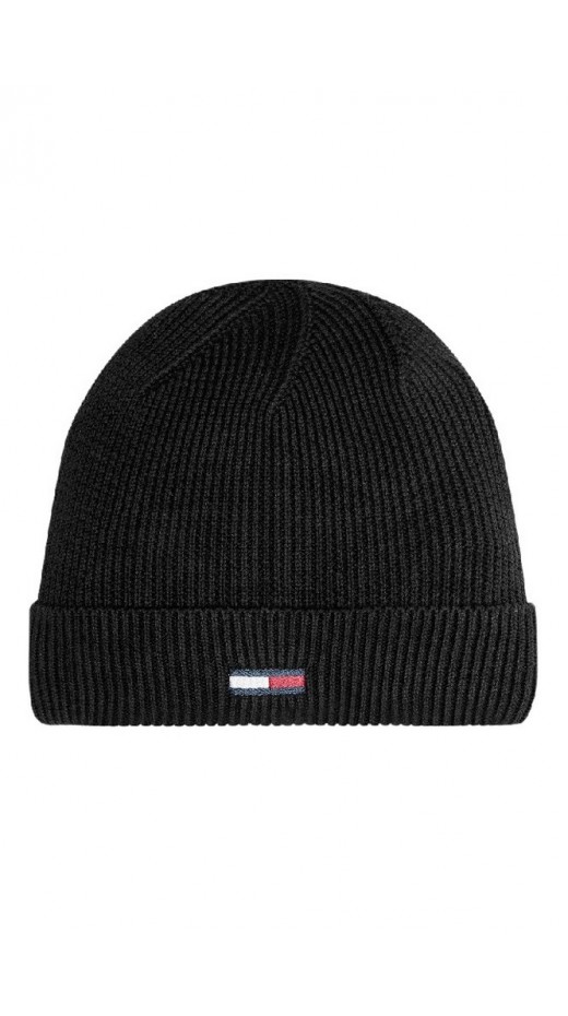 TOMMY JEANS ELONGATED FLAG BEANIE ΣΚΟΥΦΟΣ ΓΥΝΑΙΚΕΙΟΣ BLACK