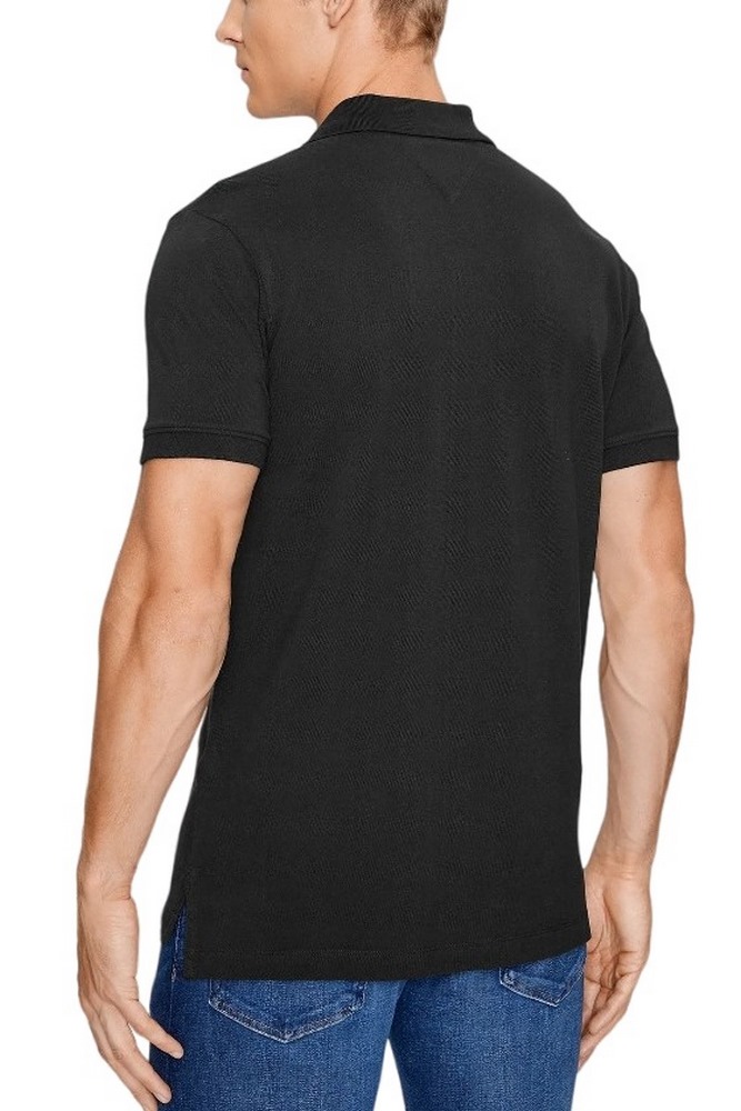 TOMMY HILFIGER TJM SLIM PLACKET POLO T-SHIRT ΜΠΛΟΥΖΑ ΑΝΔΡΙΚΗ BLACK