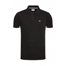 TOMMY HILFIGER TJM SLIM PLACKET POLO T-SHIRT ΜΠΛΟΥΖΑ ΑΝΔΡΙΚΗ BLACK