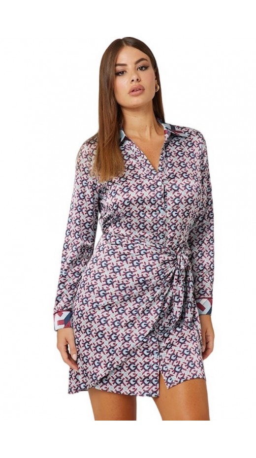 GUESS NEW LS ALYA PRINTED DRESS ΦΟΡΕΜΑ ΓΥΝΑΙΚΕΙΟ MULTI