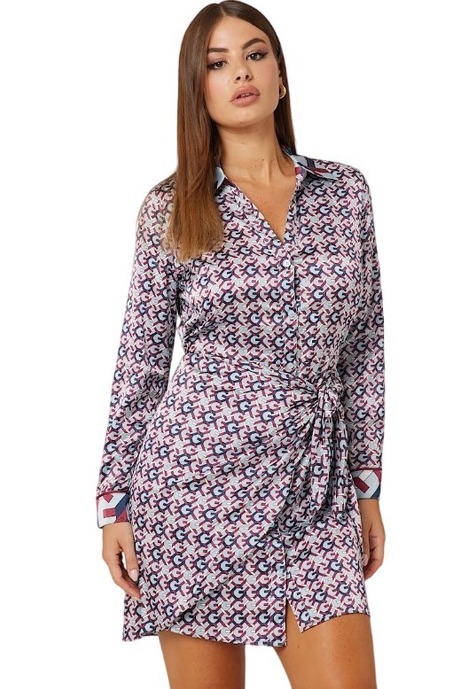 GUESS NEW LS ALYA PRINTED DRESS ΦΟΡΕΜΑ ΓΥΝΑΙΚΕΙΟ MULTI