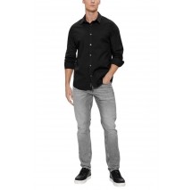 CALVIN KLEIN JEANS SLIM STRETCH SHIRT ΠΟΥΚΑΜΙΣΟ ΑΝΔΡΙΚΟ BLACK