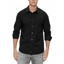 CALVIN KLEIN JEANS SLIM STRETCH SHIRT ΠΟΥΚΑΜΙΣΟ ΑΝΔΡΙΚΟ BLACK