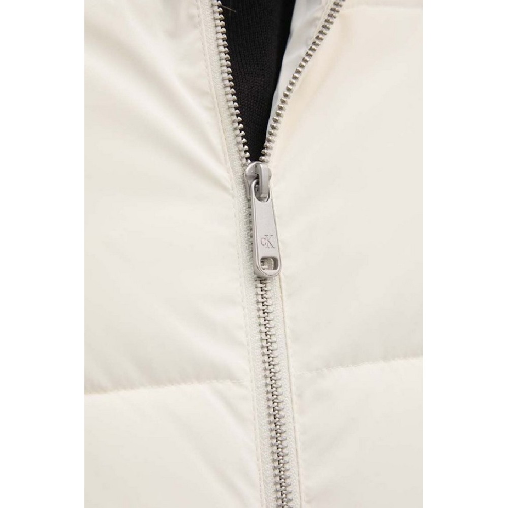 CALVIN KLEIN JEANS SOFT TOUCH SHORT FITTED JACKET ΜΠΟΥΦΑΝ  ΓΥΝΑΙΚΕΙΟ IVORY