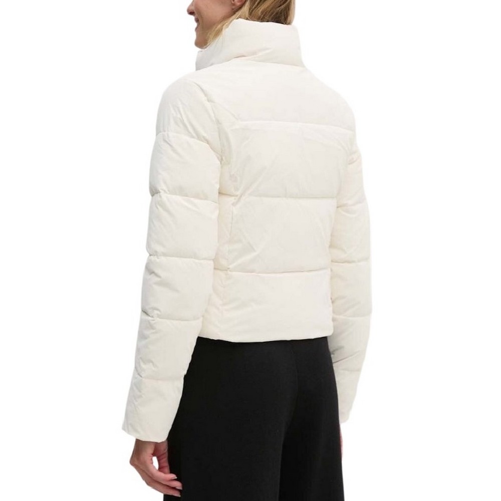 CALVIN KLEIN JEANS SOFT TOUCH SHORT FITTED JACKET ΜΠΟΥΦΑΝ  ΓΥΝΑΙΚΕΙΟ IVORY