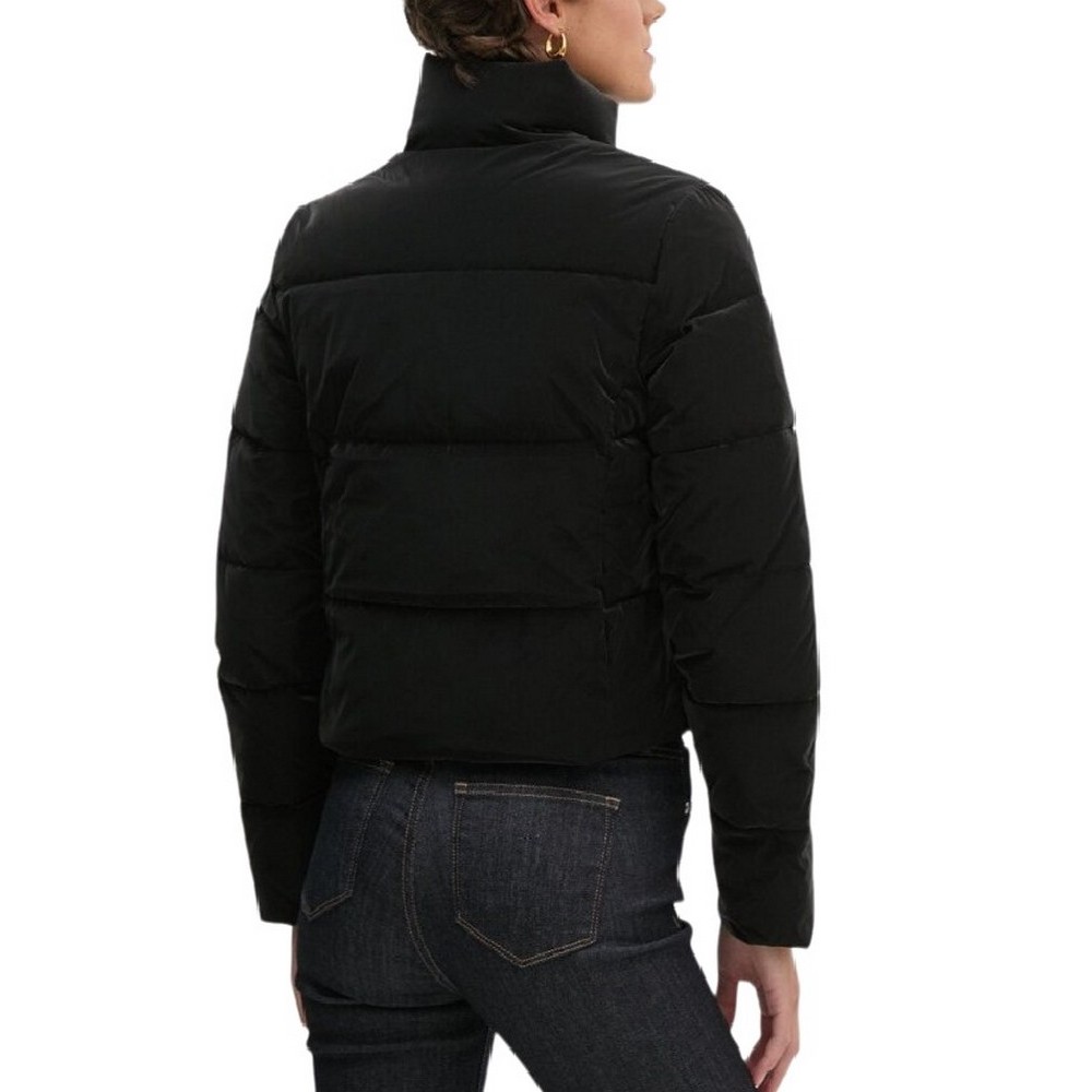 CALVIN KLEIN JEANS SOFT TOUCH SHORT FITTED JACKET ΜΠΟΥΦΑΝ  ΓΥΝΑΙΚΕΙΟ BLACK