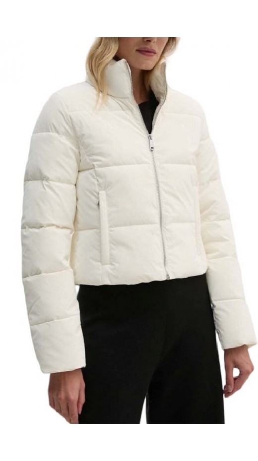 CALVIN KLEIN JEANS SOFT TOUCH SHORT FITTED JACKET ΜΠΟΥΦΑΝ  ΓΥΝΑΙΚΕΙΟ IVORY