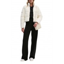 CALVIN KLEIN JEANS SOFT TOUCH SHORT FITTED JACKET ΜΠΟΥΦΑΝ  ΓΥΝΑΙΚΕΙΟ IVORY